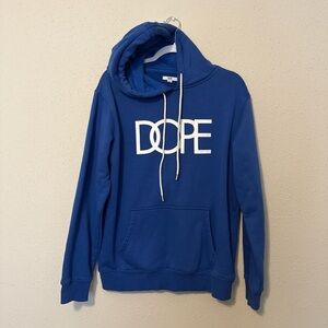 DOPE streetwear Hoodie Sweater  Blue Men’s Pullover Medium